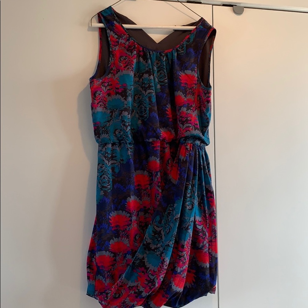 NEW! Never worn! Banana Republic Multicolor Drapped Dress Sz 12